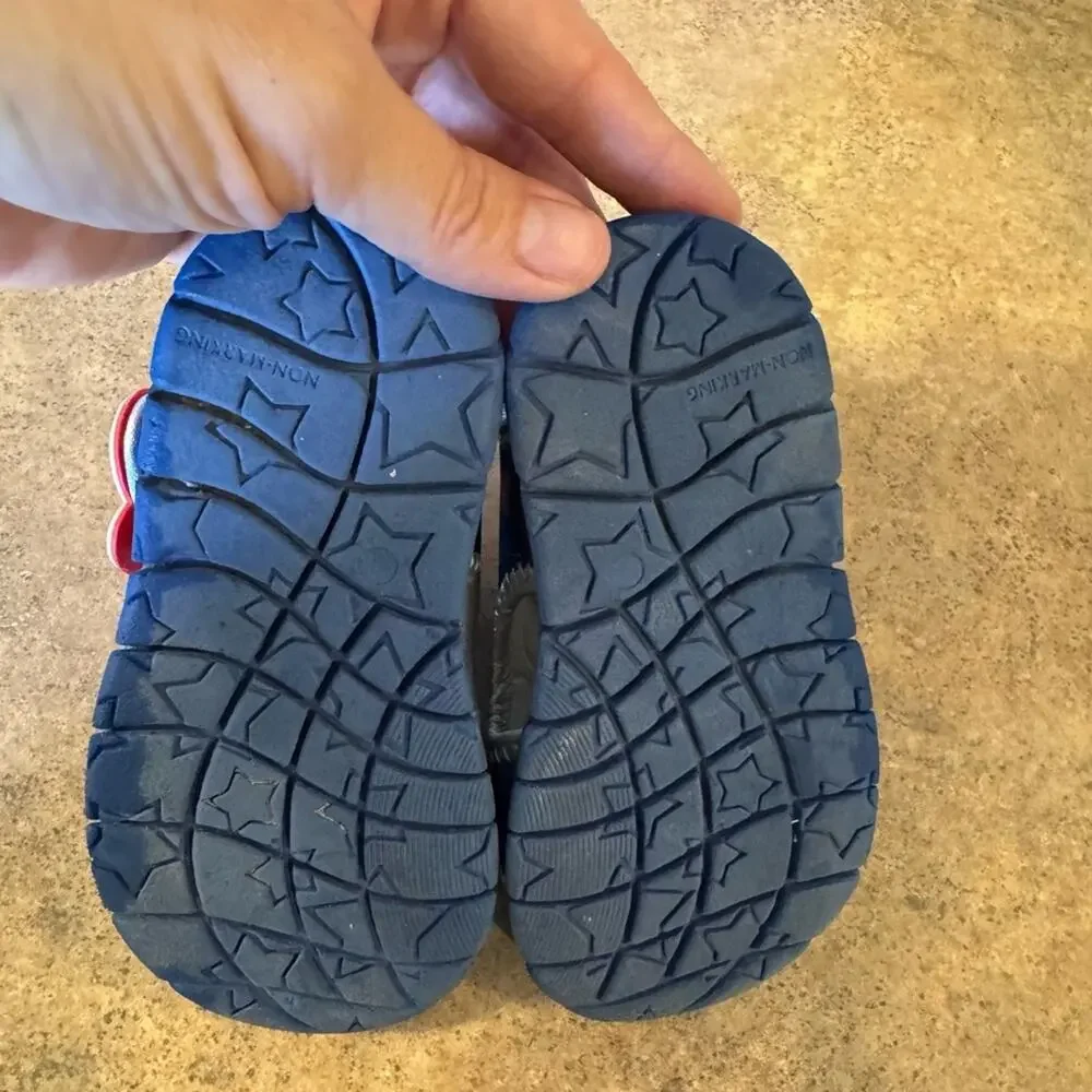 Mickey Mouse Kids Slip on Blue Sandals Toddler Size 6 Summer, Casual
